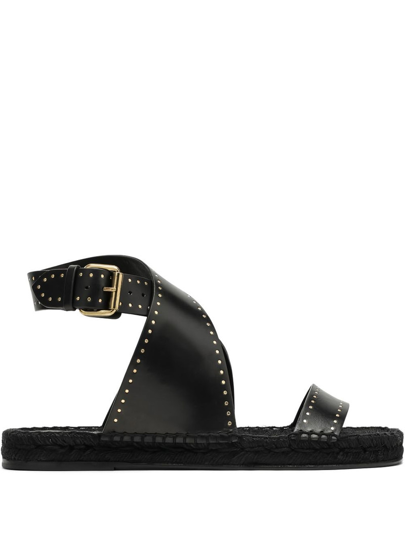 studded cross-strap sandals 1