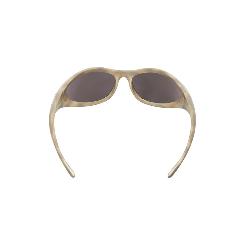 BALENCIAGA Sporty B Round Af Sunglasses  in White outlook