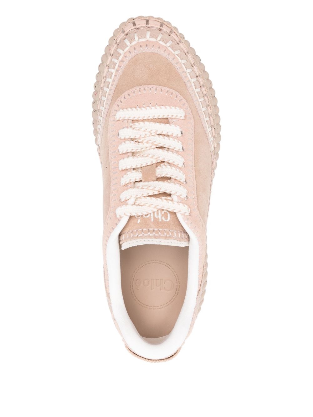 Nama textured leather-trimmed platform sneakers - 4