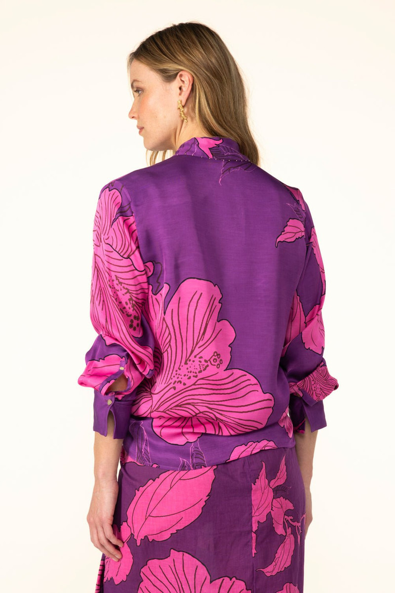 Shirt Eileen - Purple Hibiscus 6