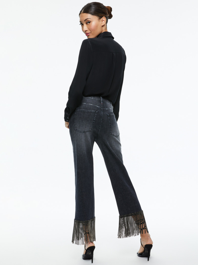 AMAZING CRYSTAL FRINGE HEM JEAN 3