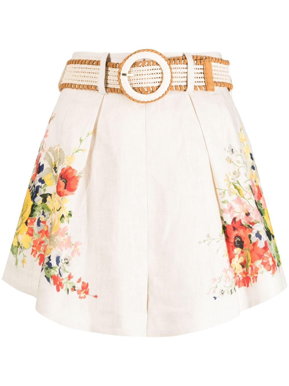 Alight floral-print linen shorts - 1
