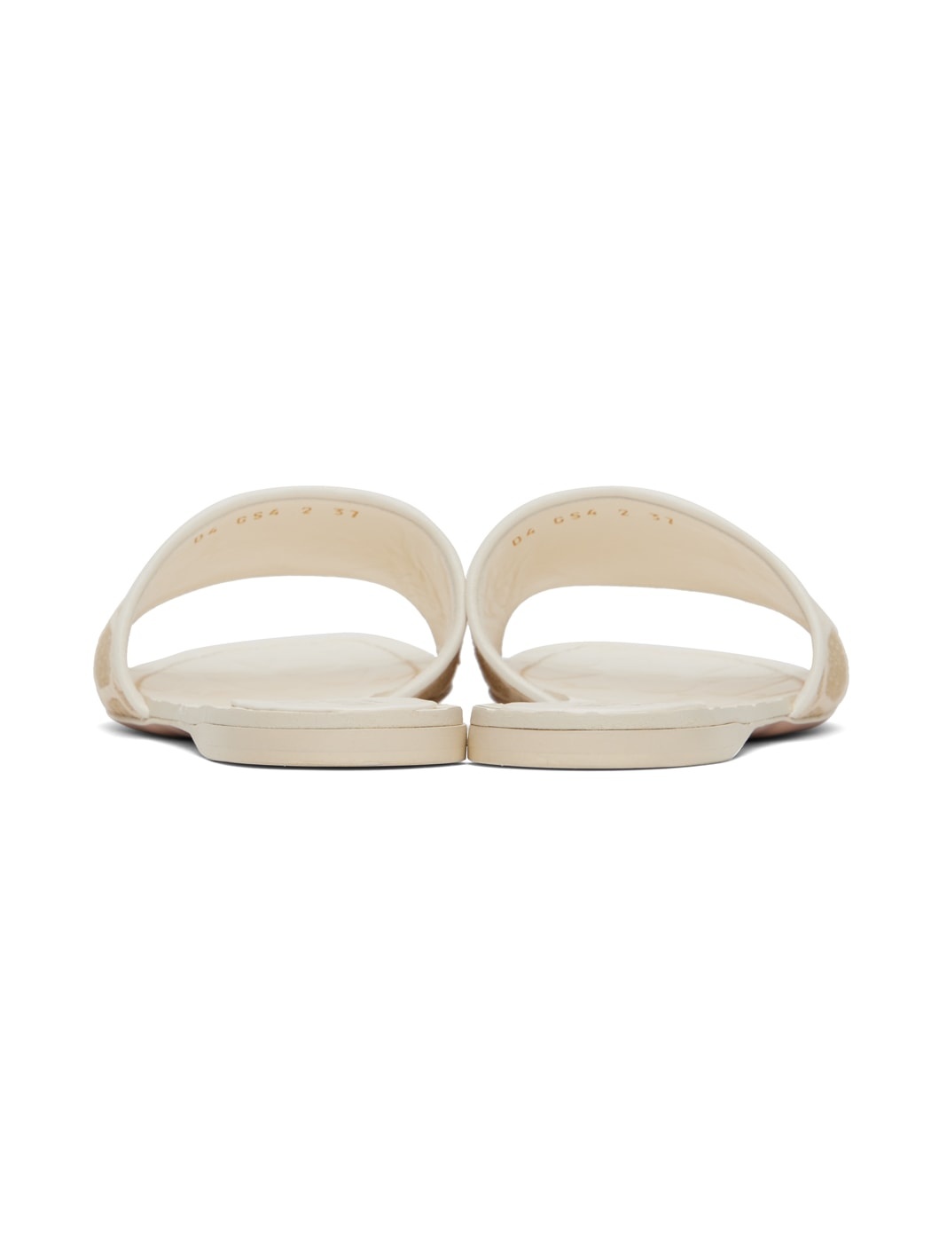 Beige Toile Iconographe Slides - 2