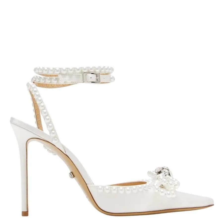 Mach & Mach Bow Embellished Pointed Toe Pumps - 1