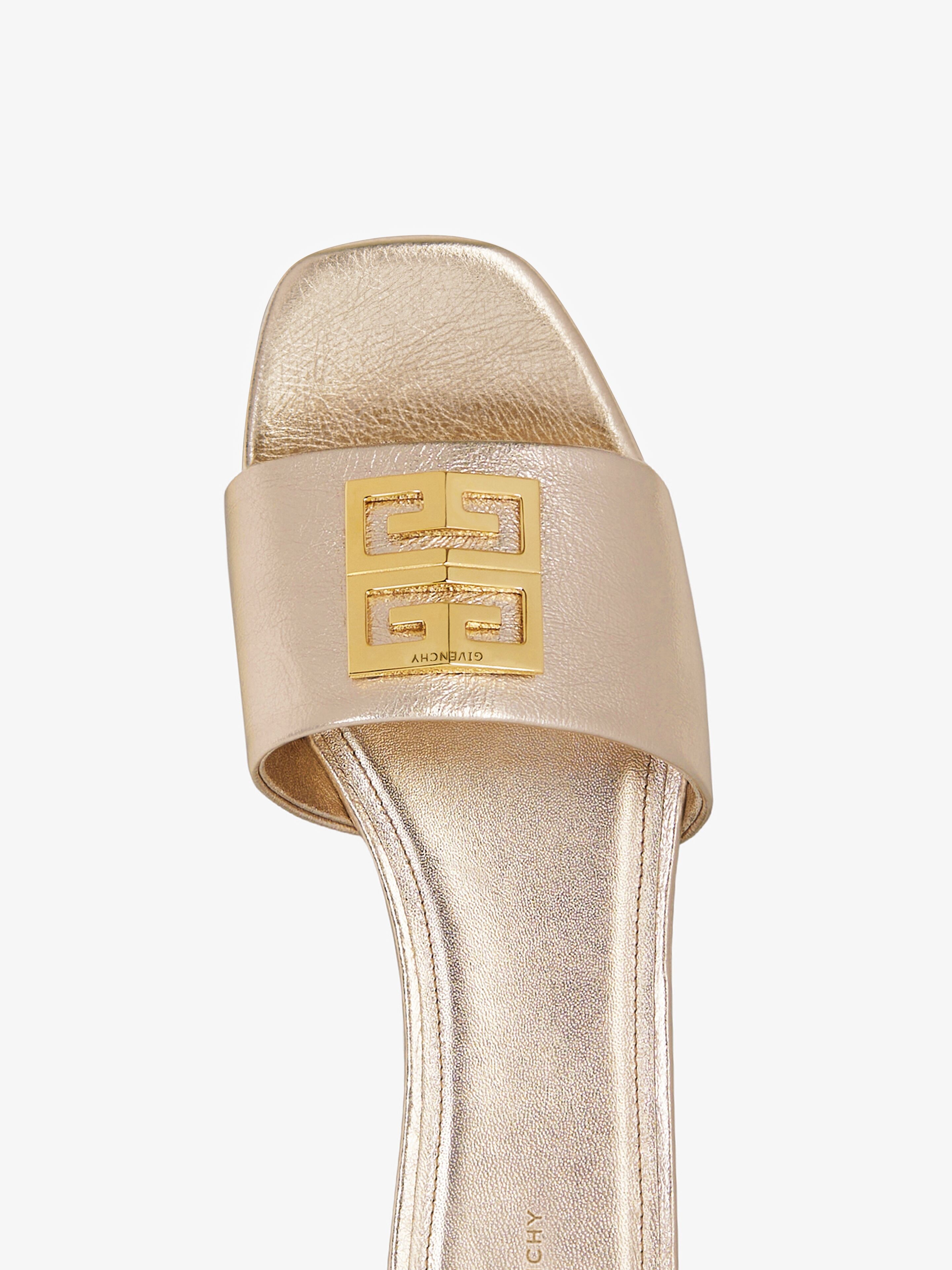 4G FLAT MULES IN 4G LUREX EMBROIDERY - 5
