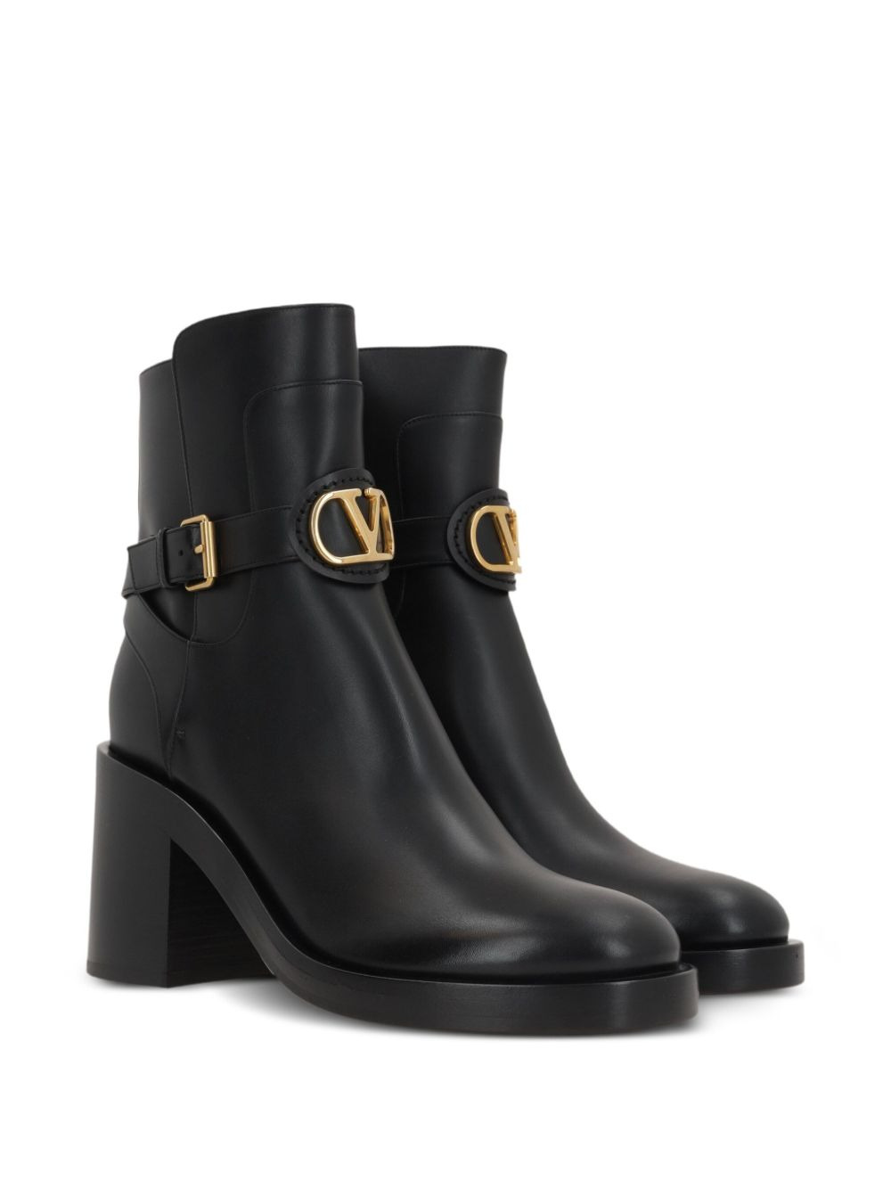 70mm buckle-strap logo boots - 2