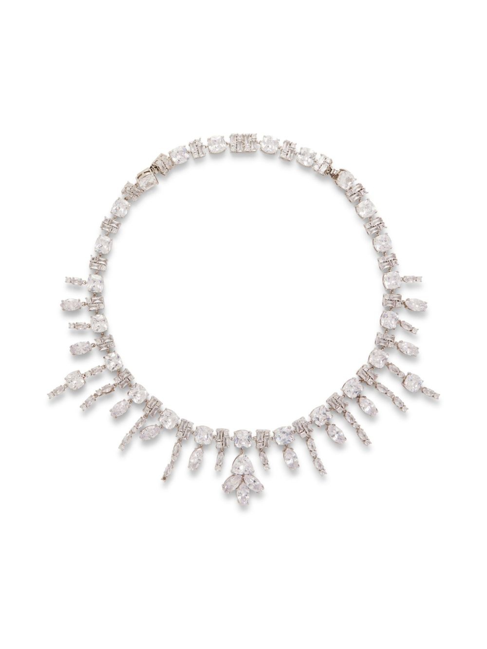 rhinestone-embellished necklace - 1