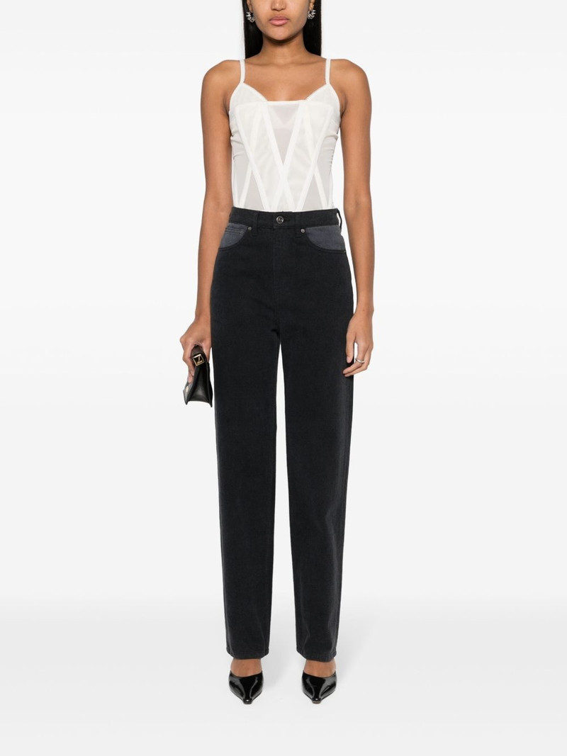 ROTATE two-tone tapered jeans outlook