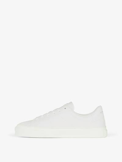 Givenchy CITY SPORT SNEAKERS IN LEATHER WITH TAG EFFECT 4G PRINT outlook