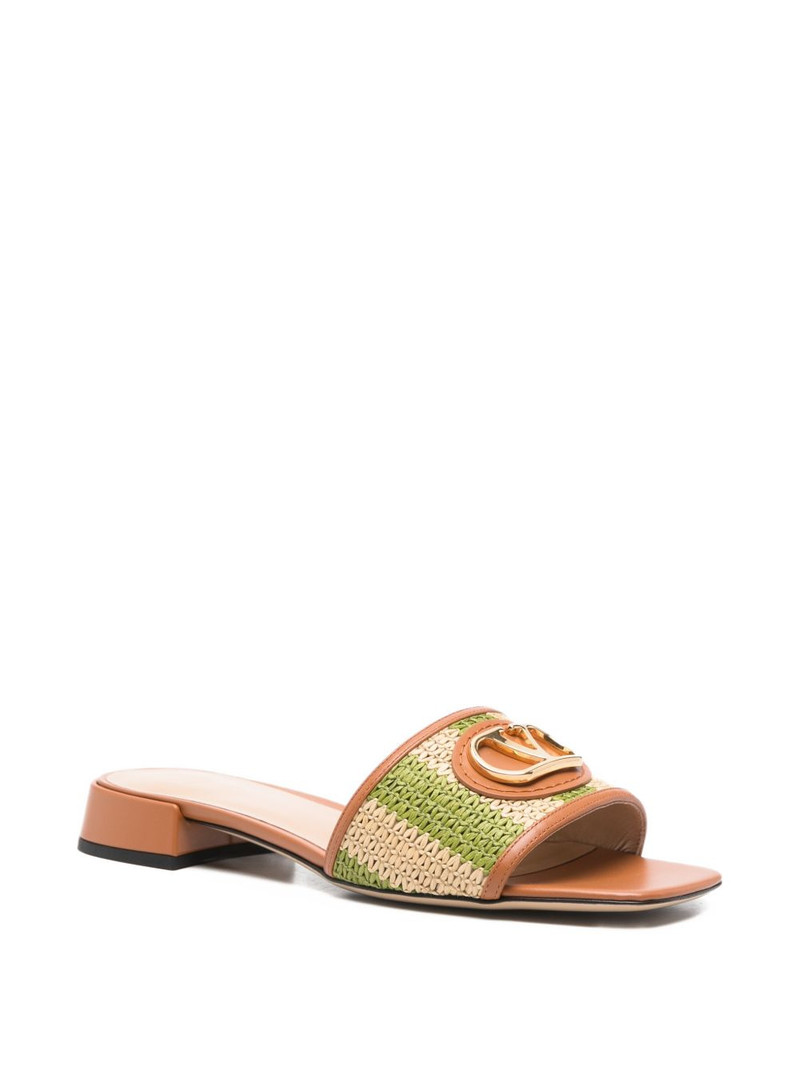 Valentino V-logo leather sandals outlook