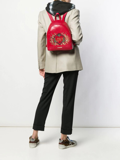 Moschino heart logo backpack outlook