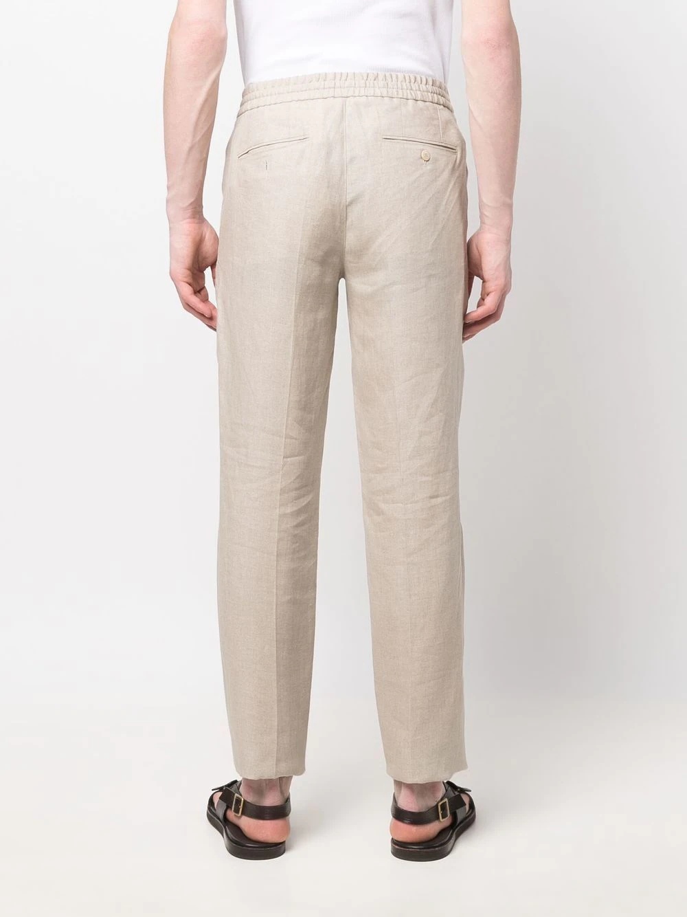 tailored linen trousers - 4