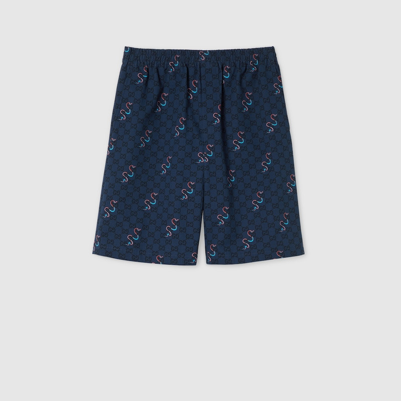 Printed cotton ripstop shorts 1