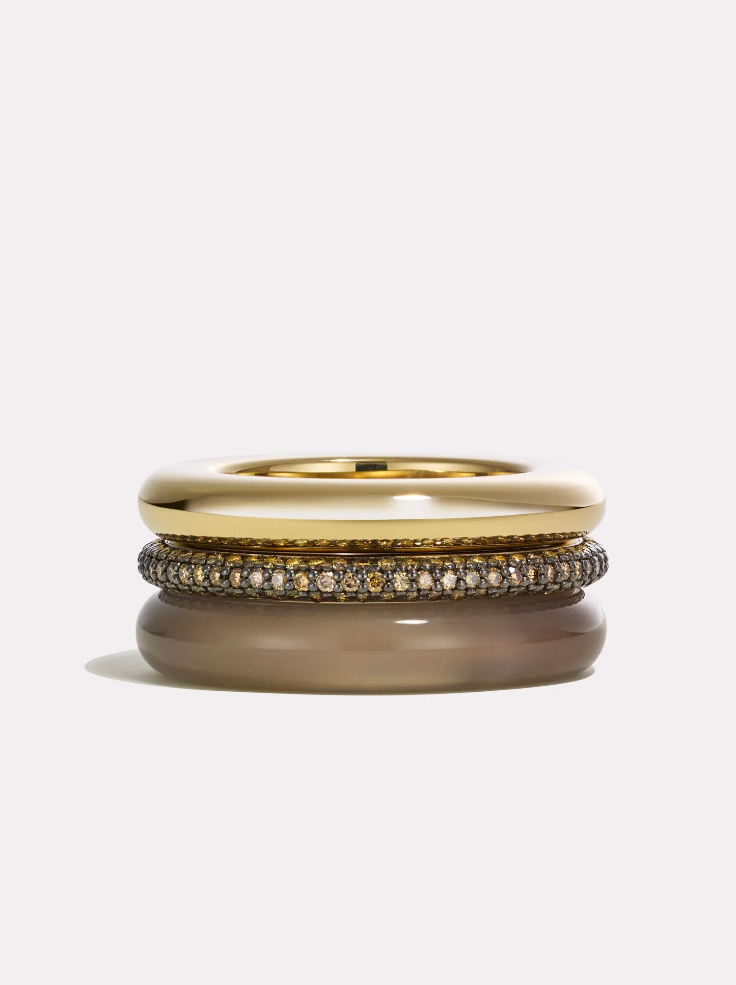 Stack_Aurea Ring Stack | Grey Agate - 1