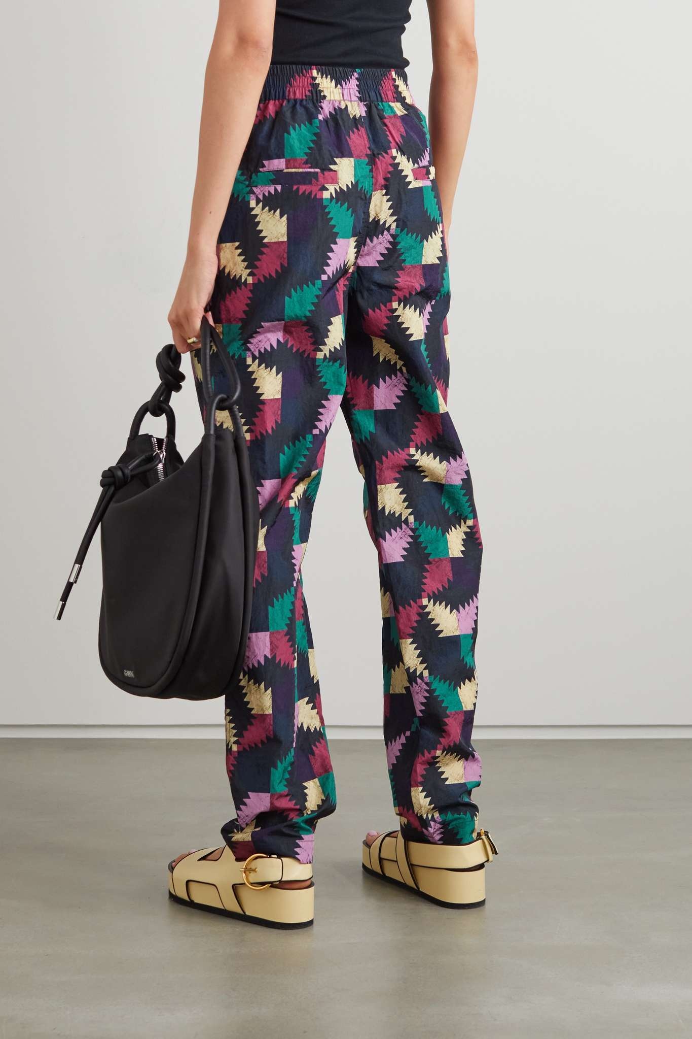 Midaloni printed shell straight-leg pants - 4