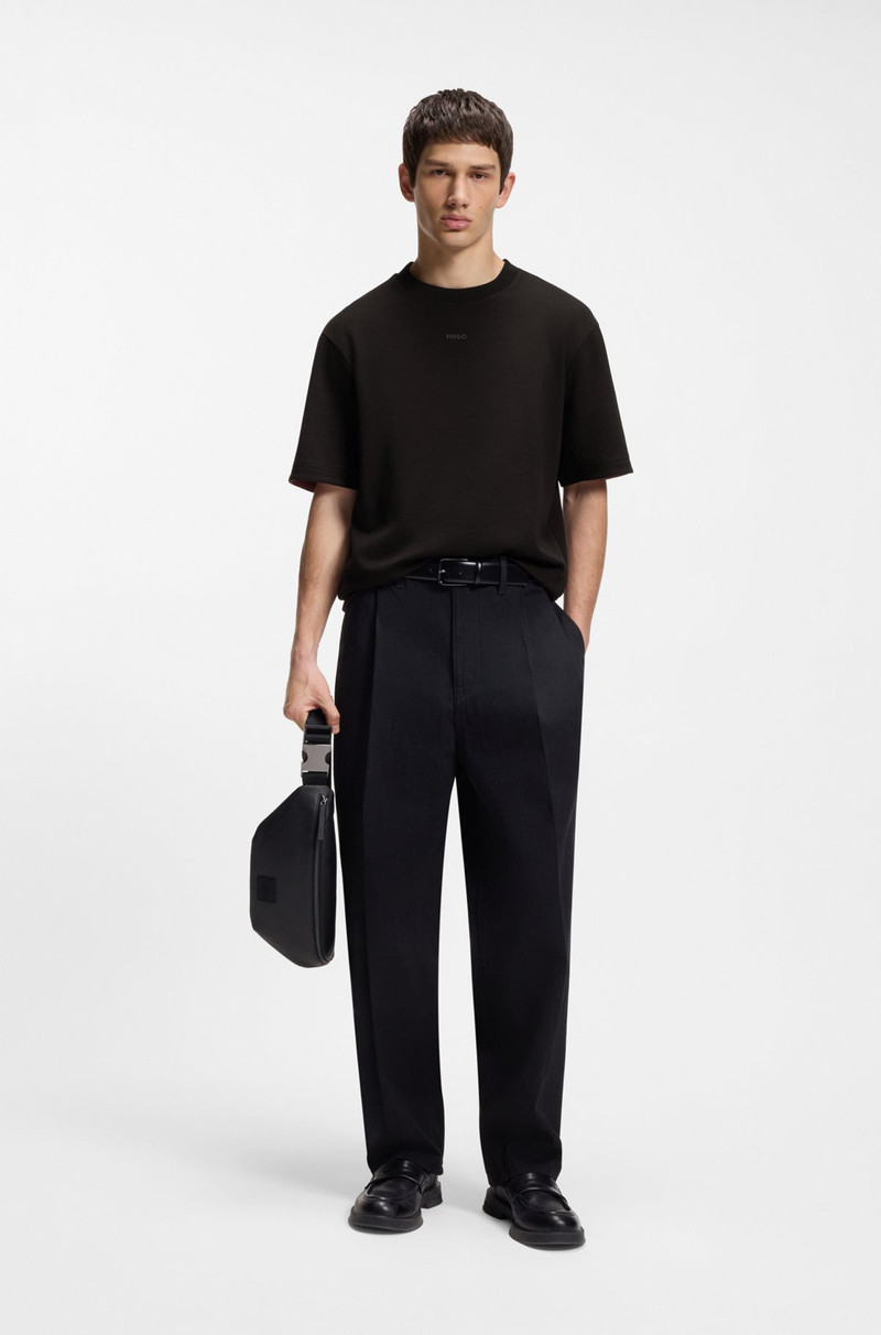 HUGO EMBROIDERED-LOGO T-SHIRT IN STRETCH COTTON outlook