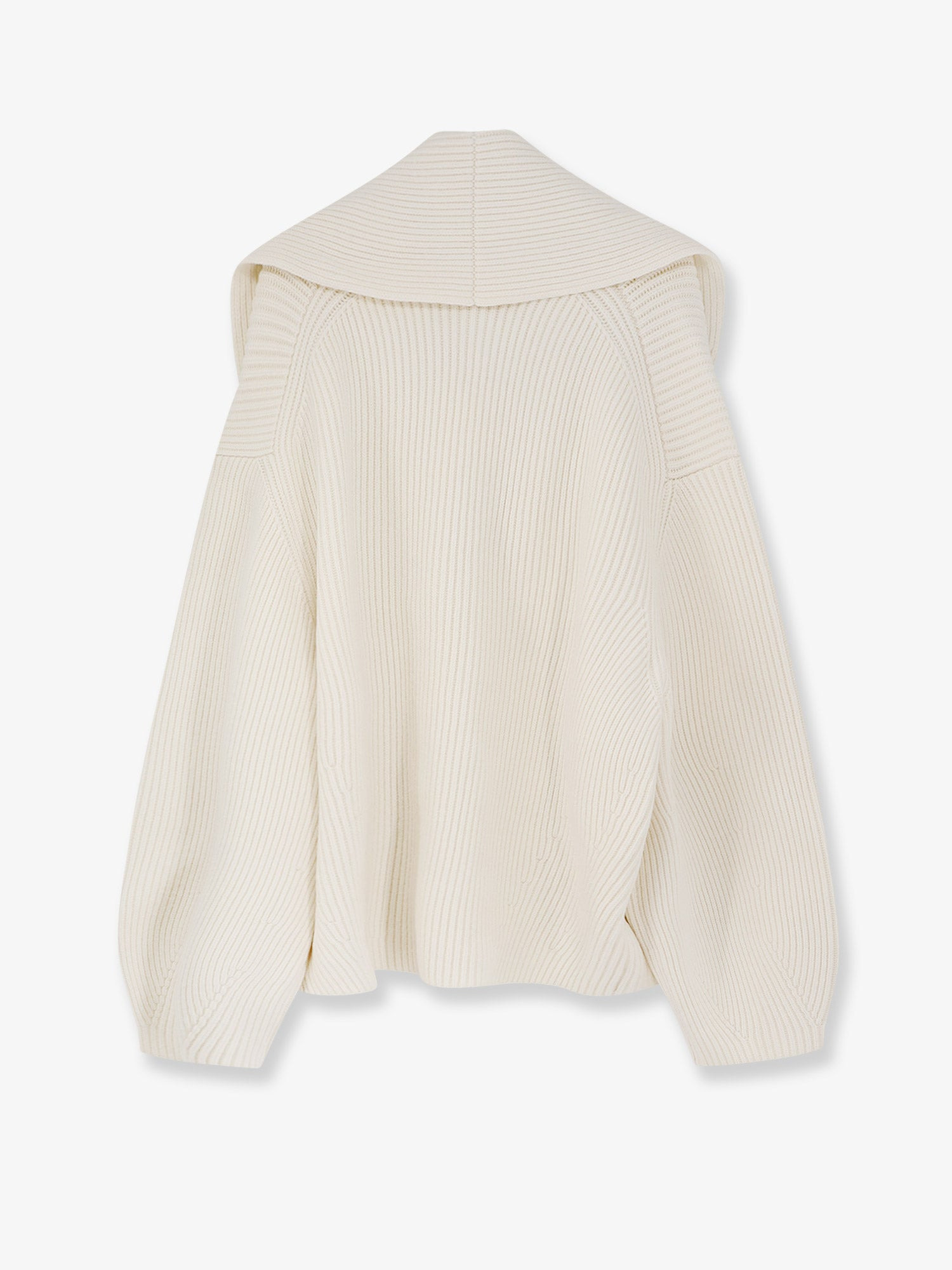 Shawl-Lapel Wool Cardigan - 2