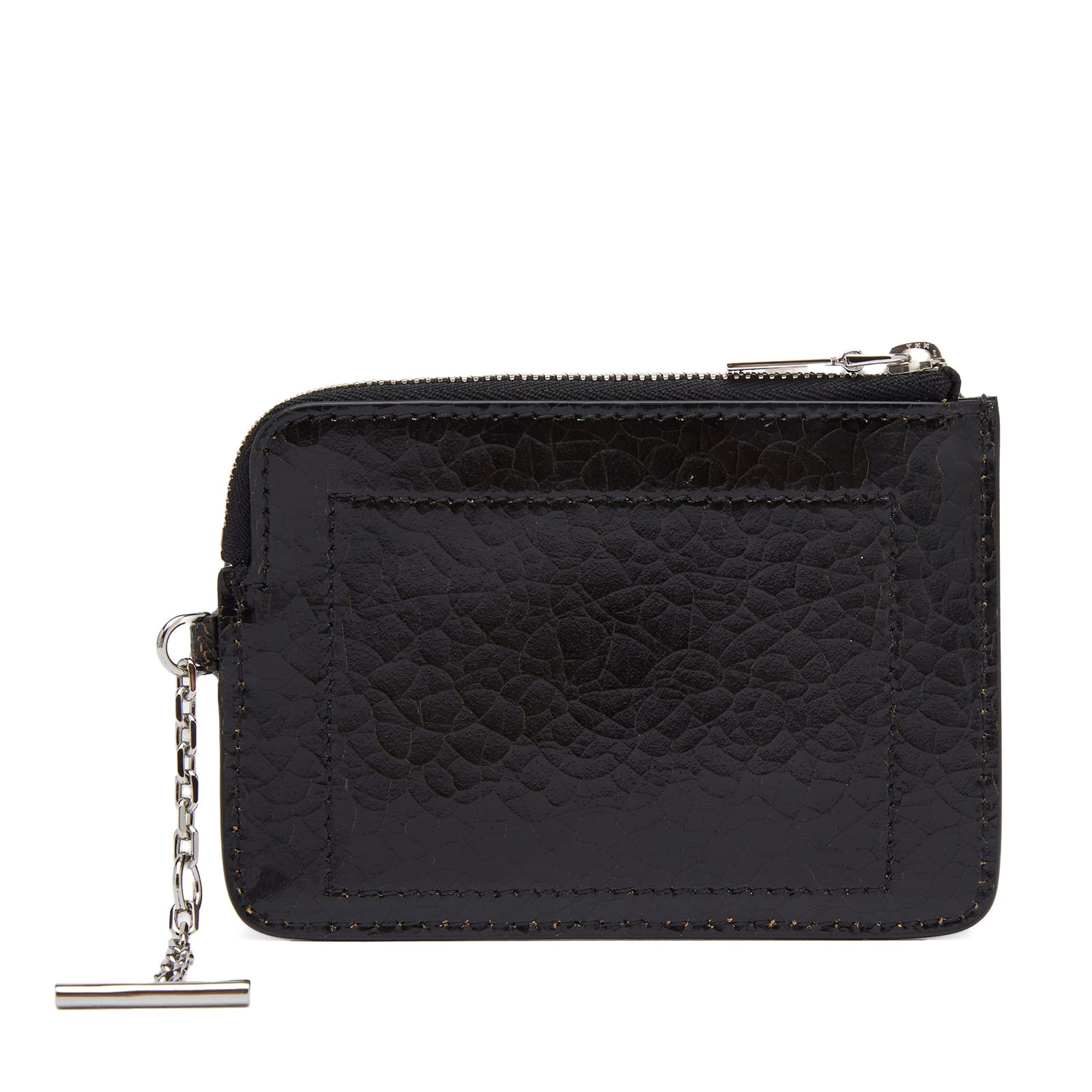 Alexander McQueen Sling Crackled Leather Zip Coin Pouch - 3