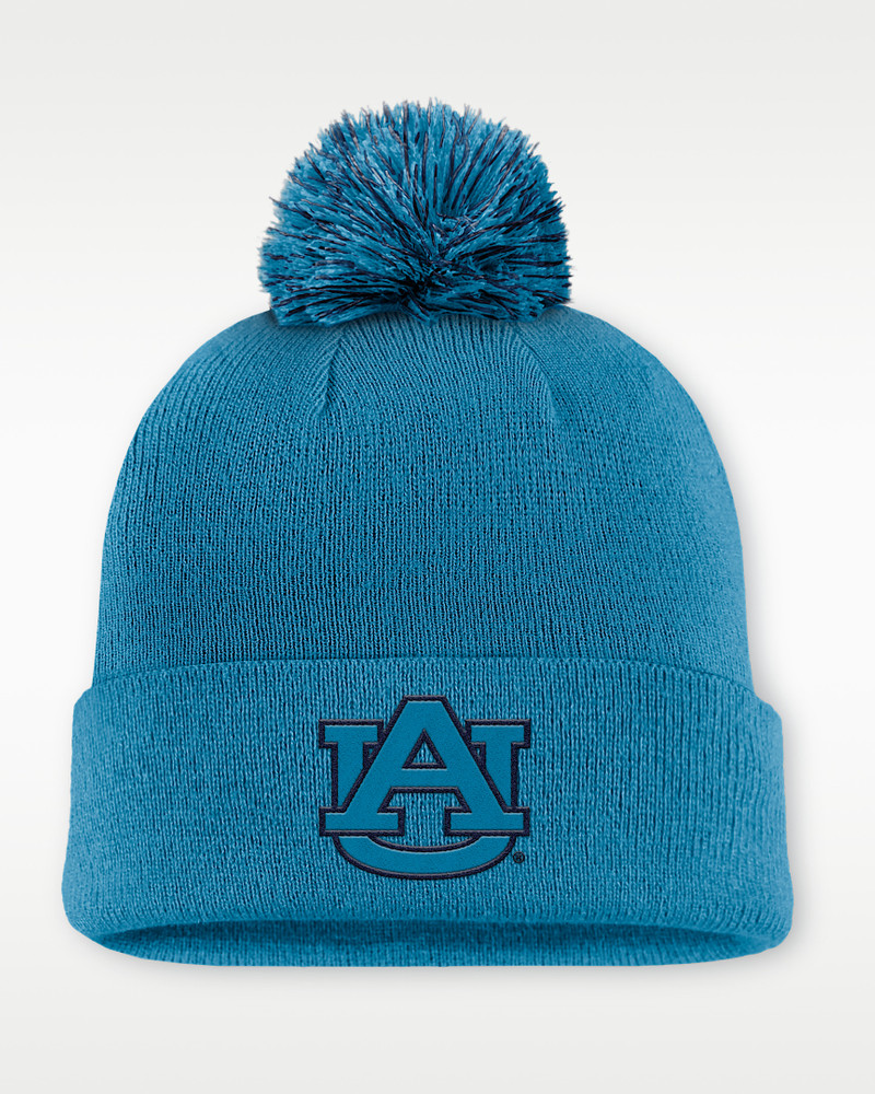Auburn Primetime Campus Toned Men's Nike College Cuffed Pom Beanie 1