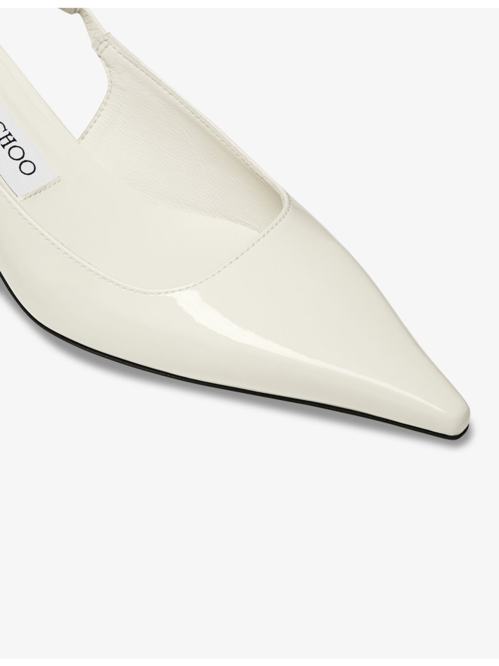Amel pointed-toe sling-back patent-leather heeled courts - 5