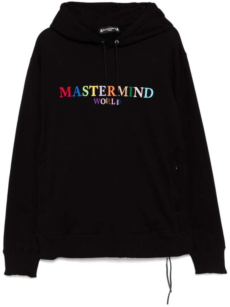 logo-embroidered hoodie 1