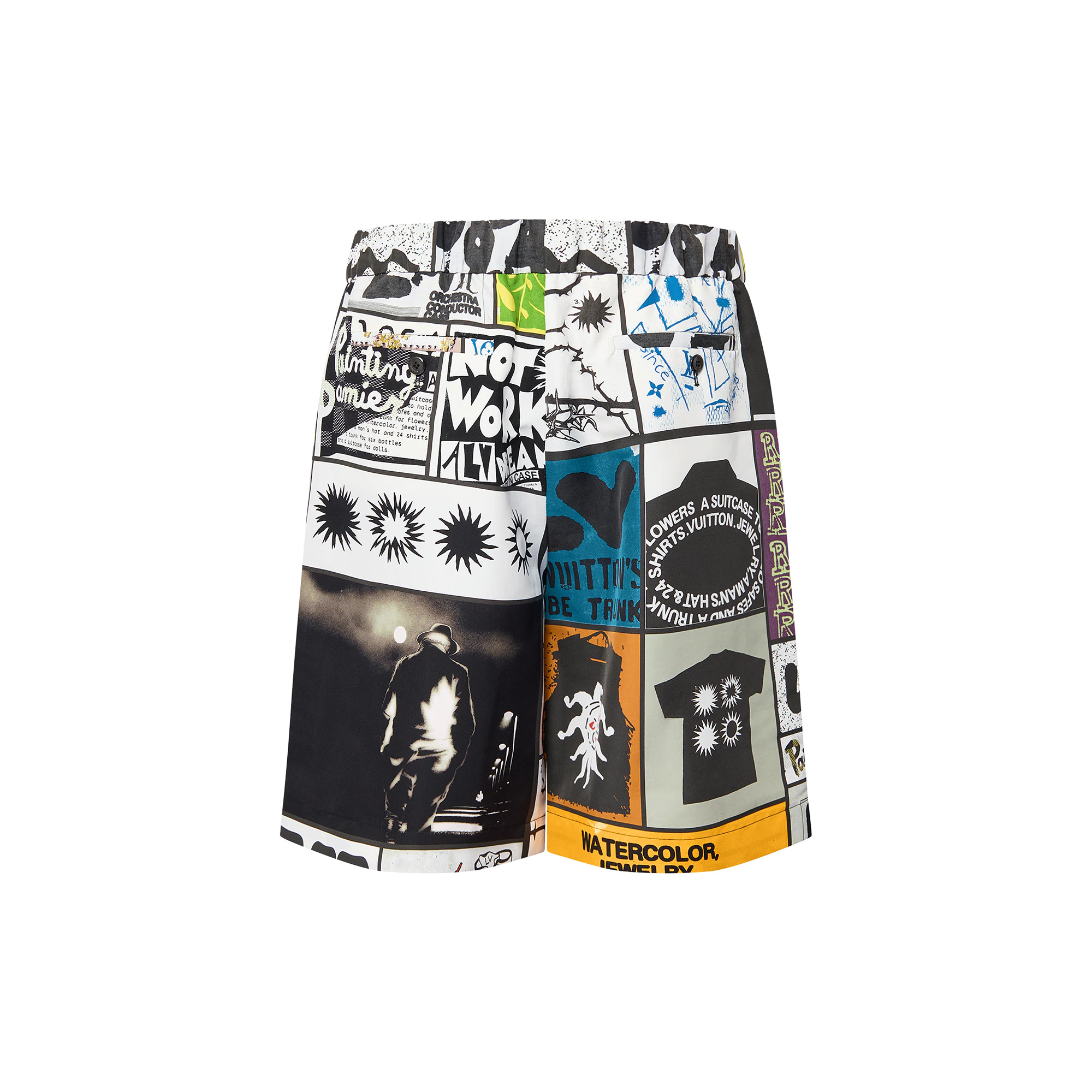 Silk Blend Printed Drawstring Shorts - 3