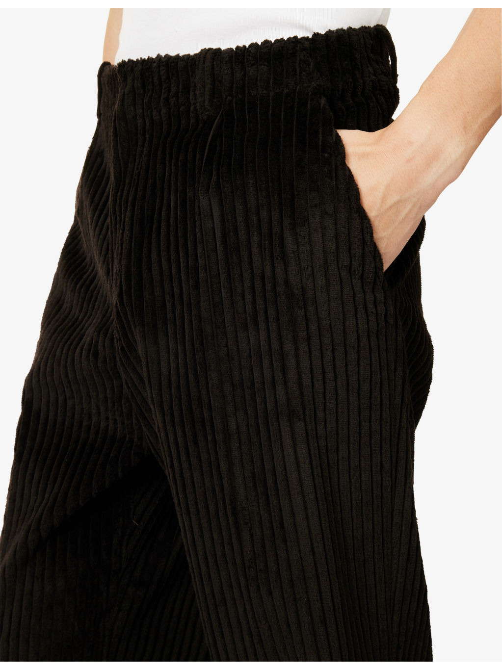 Borrowed Wide Corduroy Cotton Chino Trousers - 5