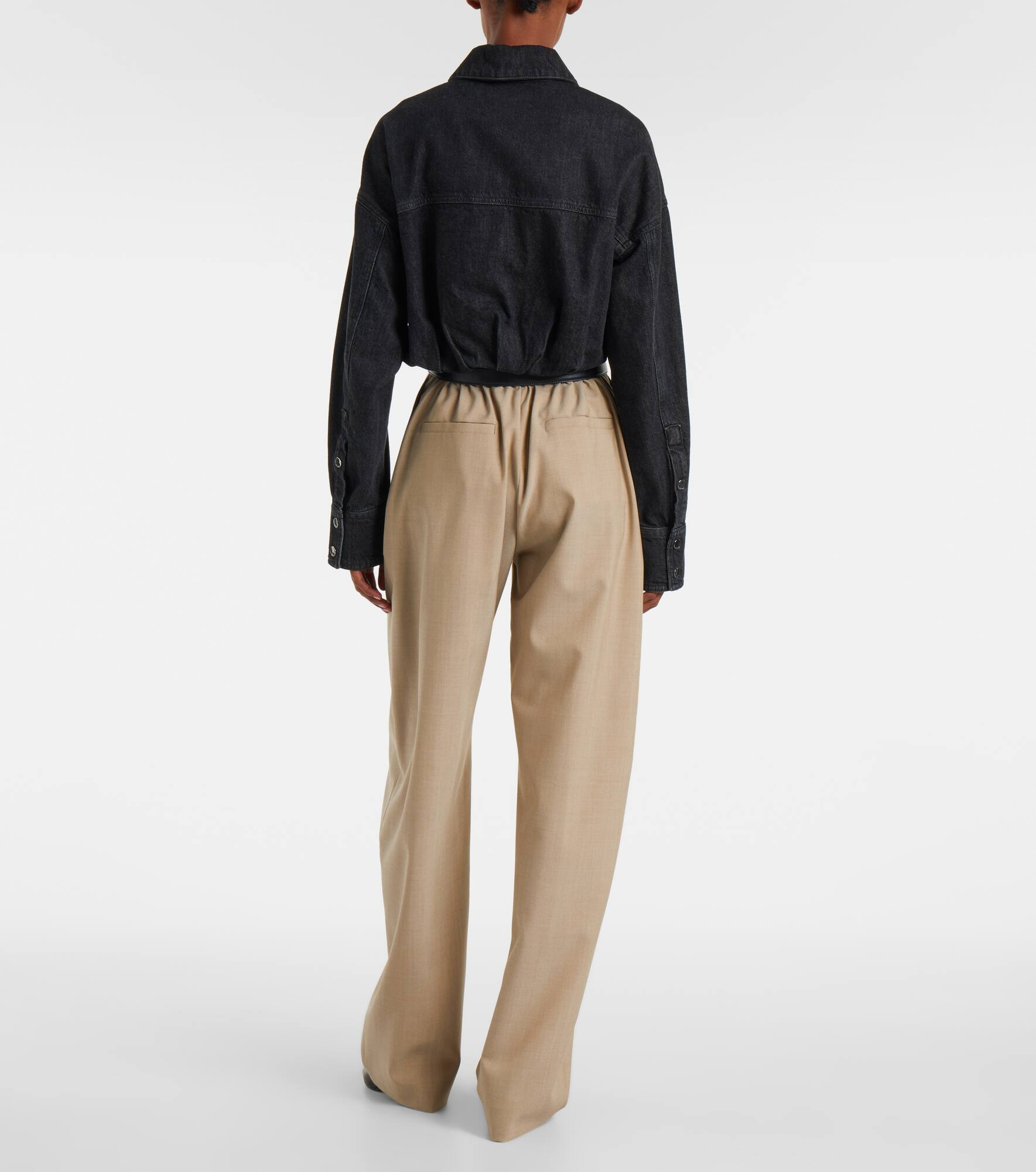 Sondrio cropped denim shirt - 3