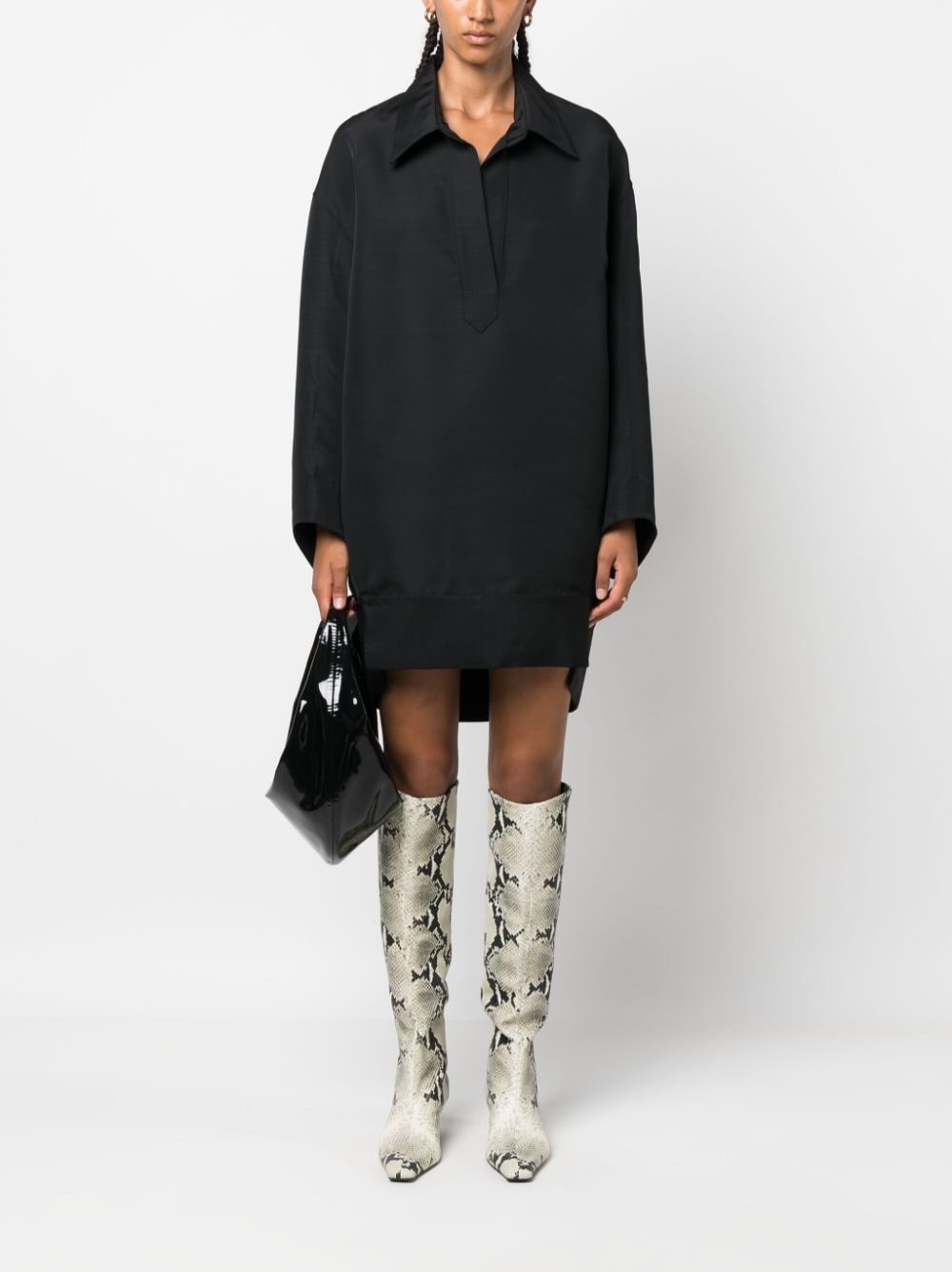 The Kal faille mini shirtdress - 2