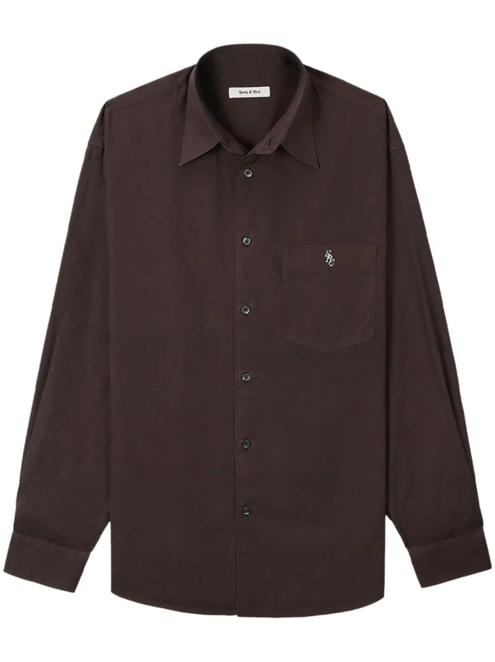 embroidered-logo cotton shirt - 1