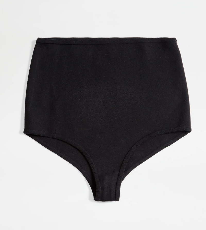KNITTED FRENCH KNICKERS - BLACK 1