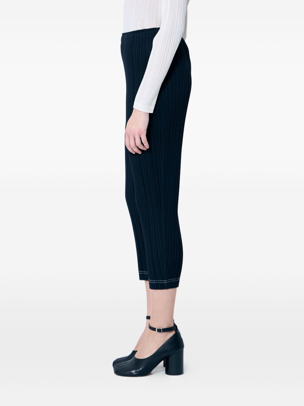 pleated cropped trousers - 3