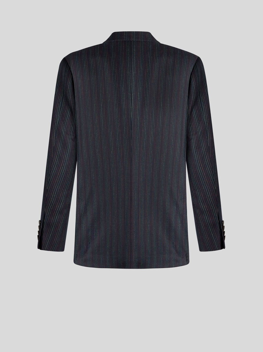 PINSTRIPED WOOL BLAZER - 5
