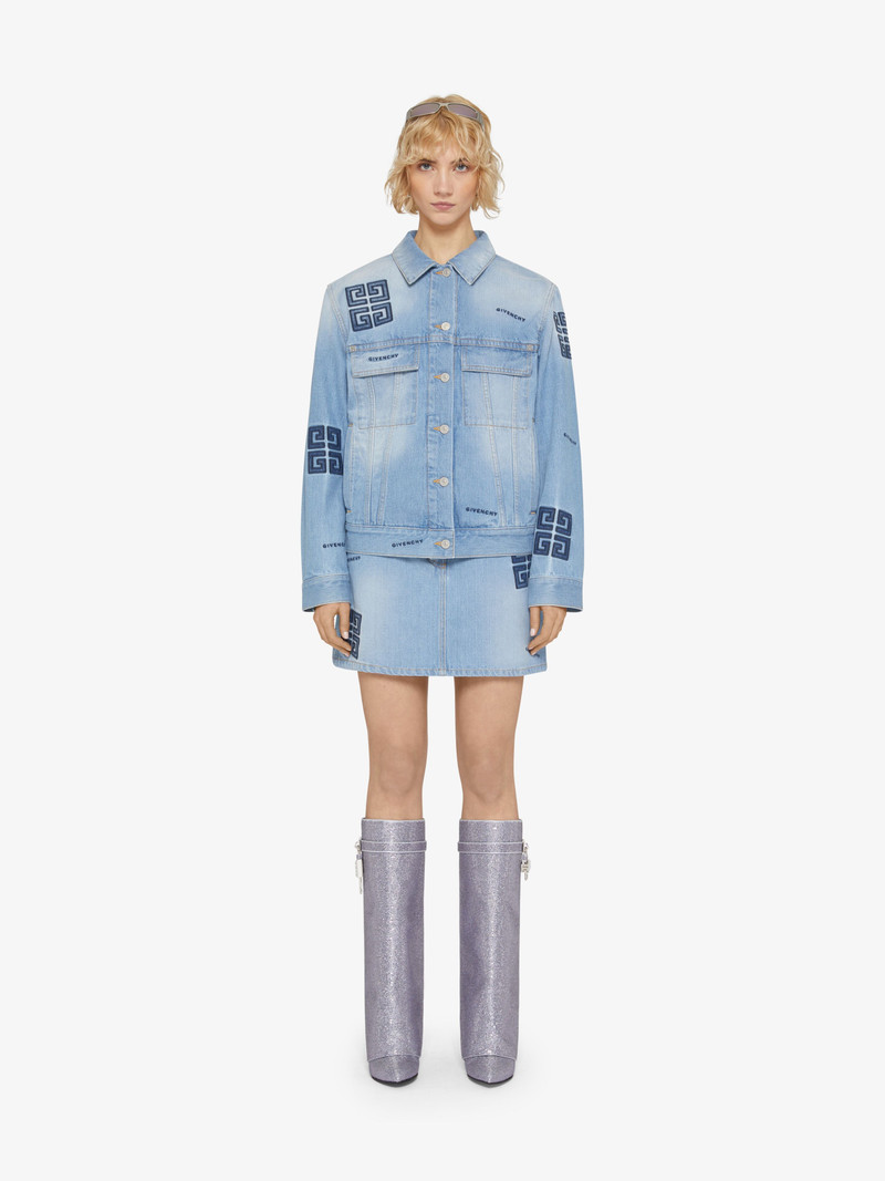 Givenchy SKIRT IN 4G EMBROIDERED DENIM outlook