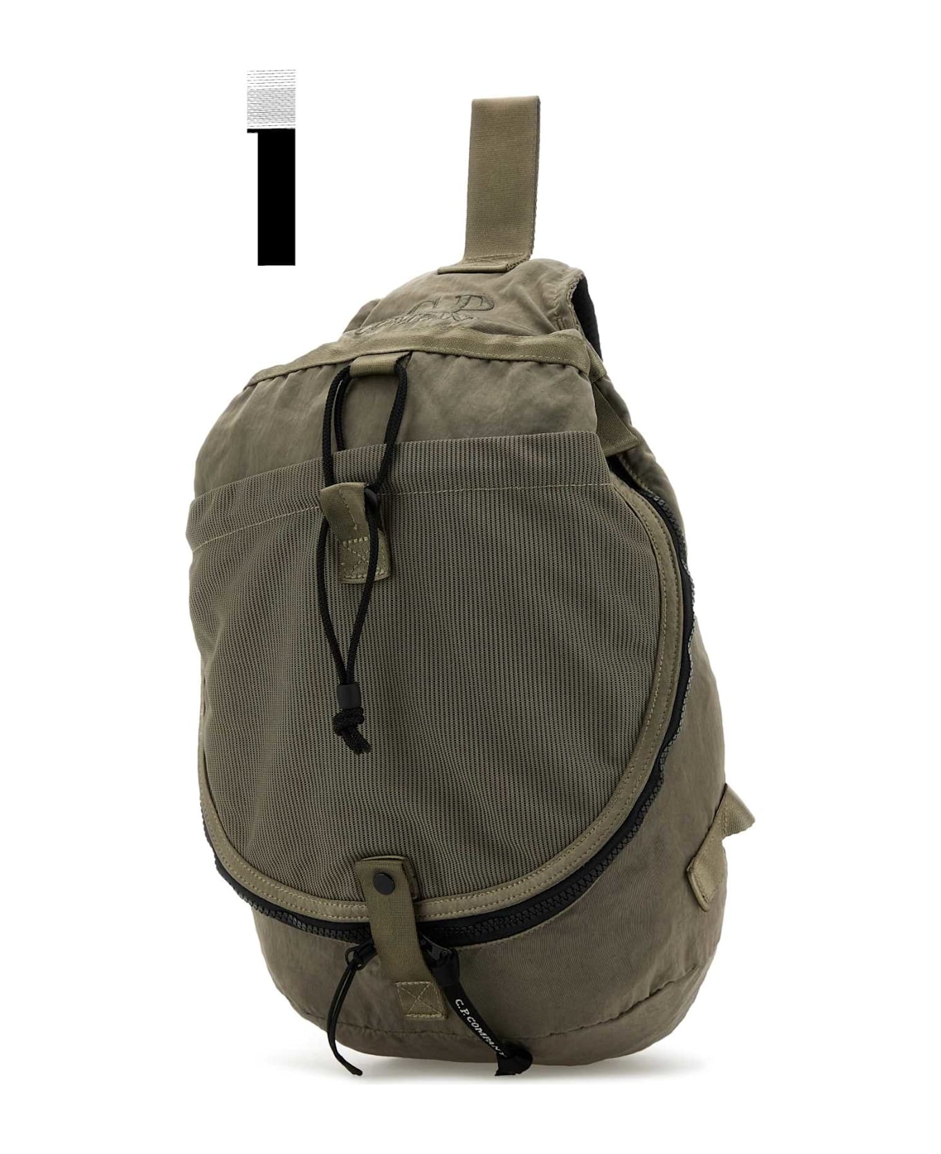 Khaki Nylon Nylon B Crossbody Bag - 2