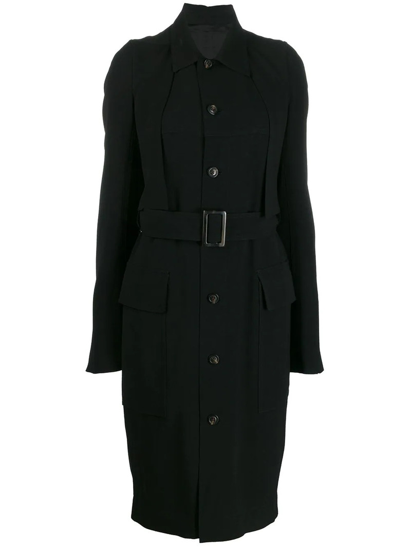 single-breasted belted coat 1