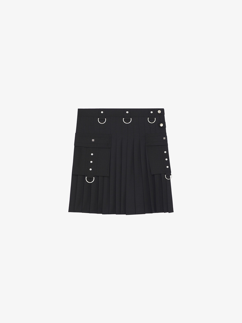 KILT SKIRT IN WOOL AND MOHAIR - 1