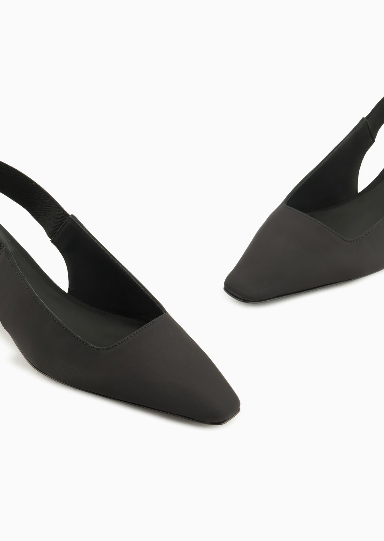 Nylon slingback court shoes with square toes - 5