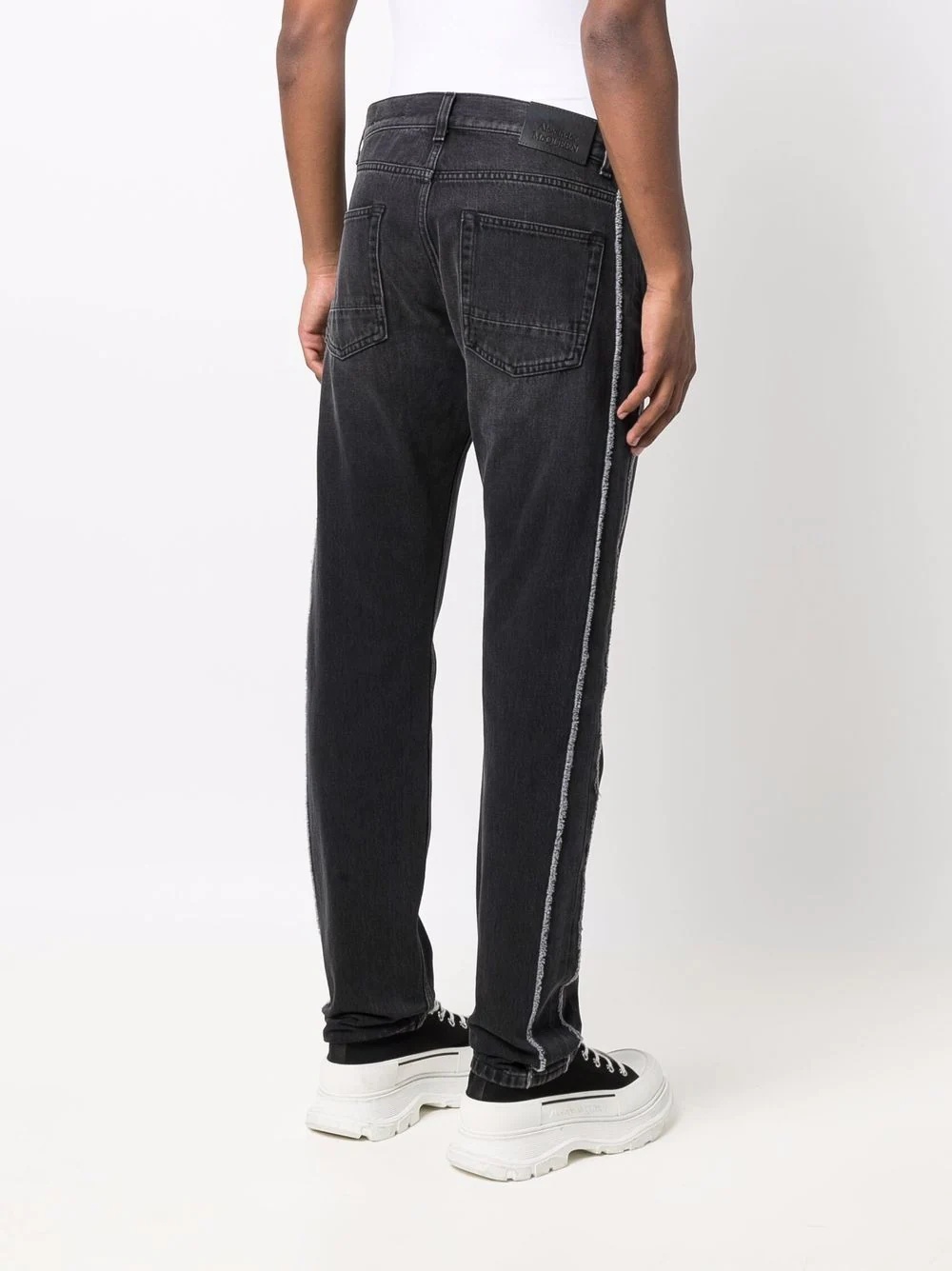 raw-cut straight-leg jeans - 4