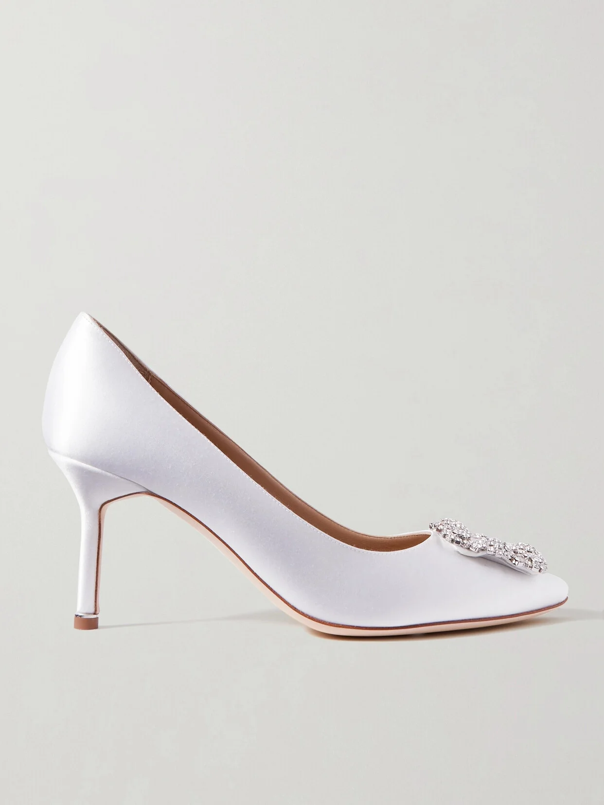 Hangisi 70 Crystal-embellished Satin Pumps - 1