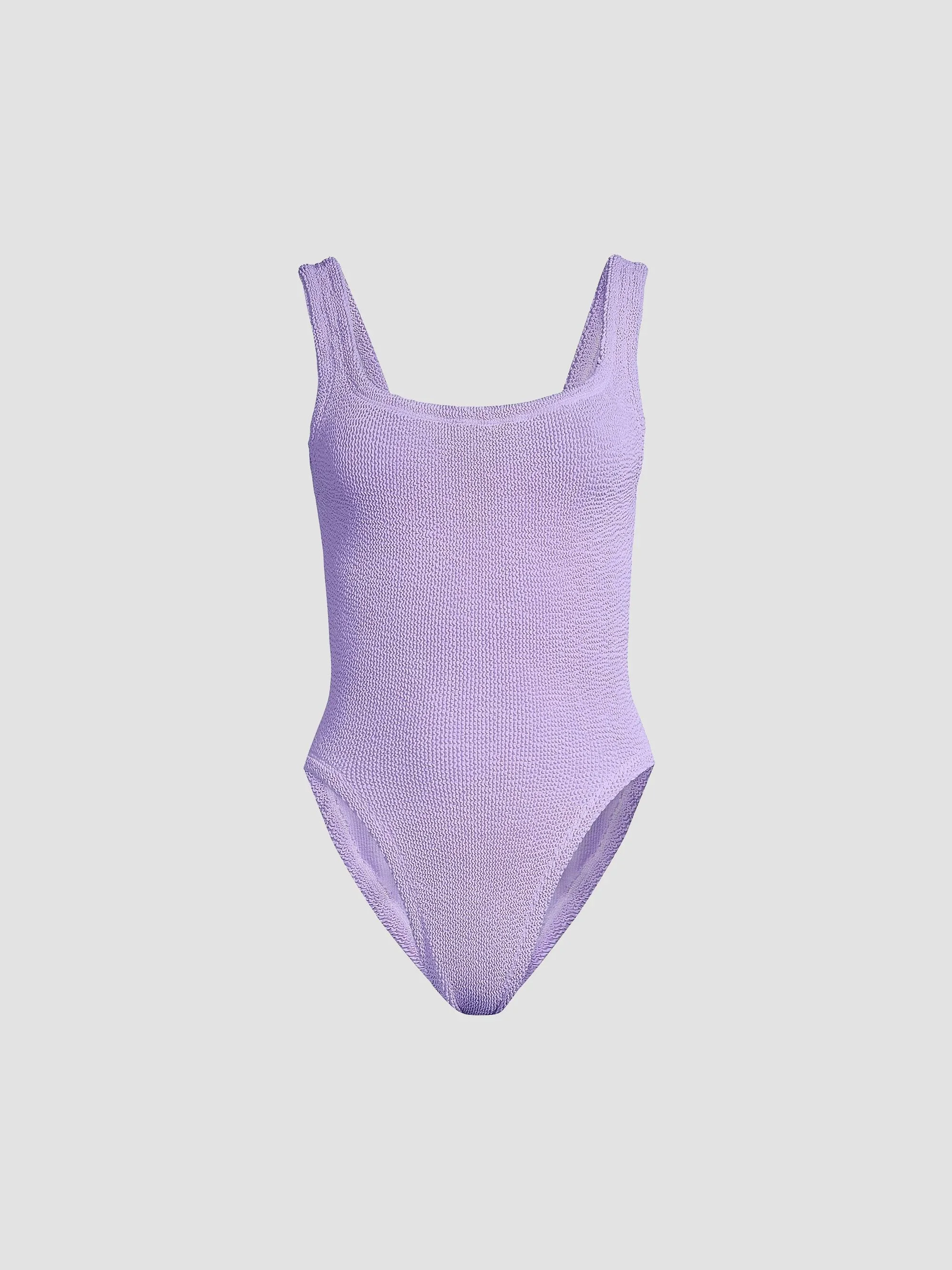 Women's Crinkle One-Piece Swimsuit - Lilac - 1