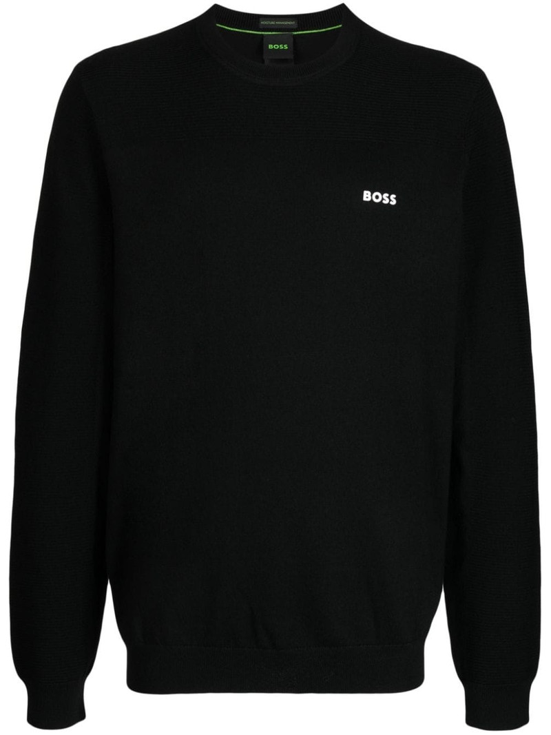 logo-print ribbed jumper 1