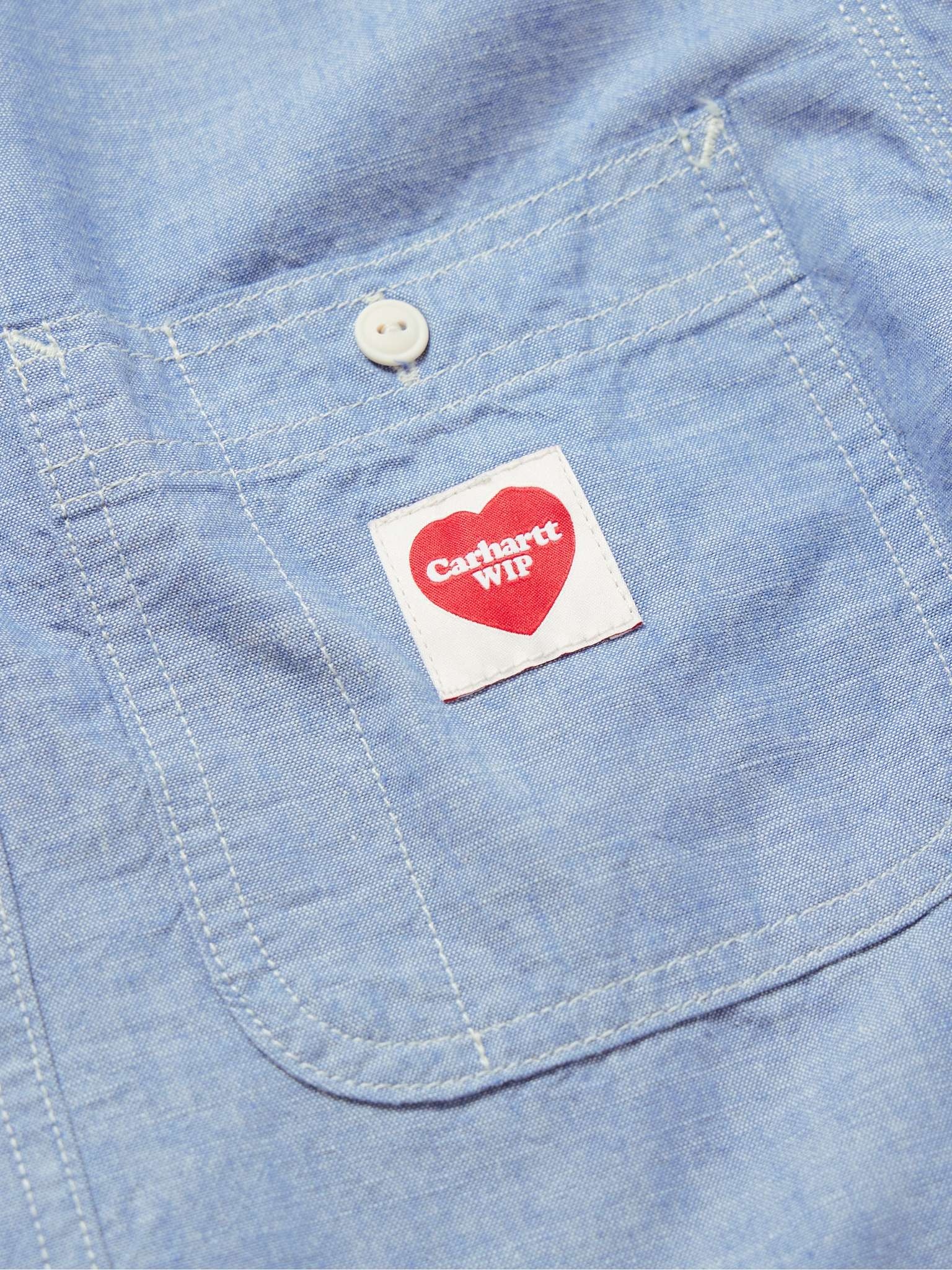 Clink Heart Logo-Appliquéd Cotton-Chambray Shirt - 5