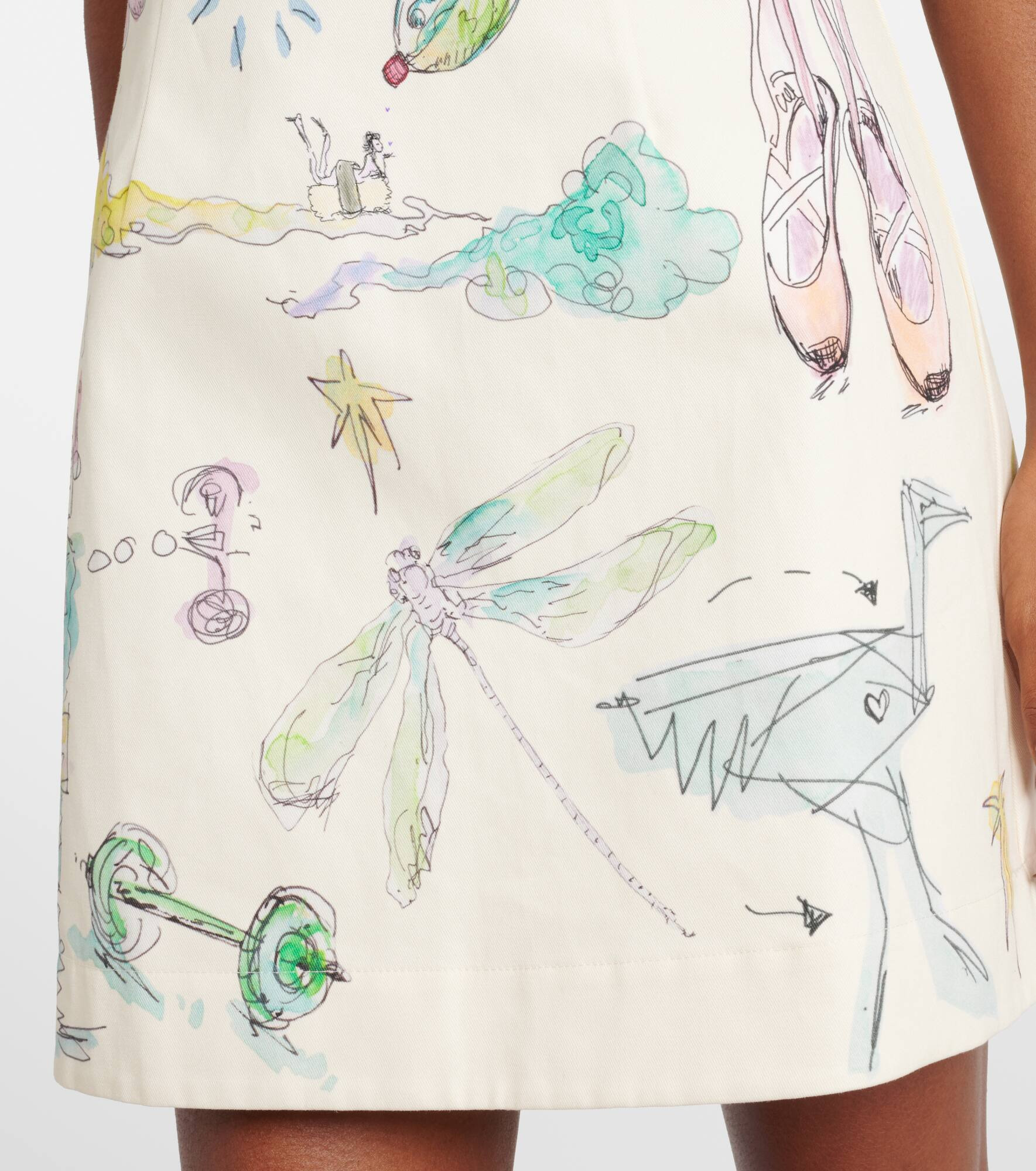 Court printed cotton minidress - 5