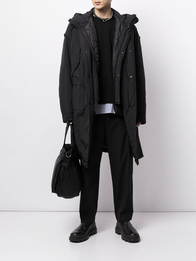 JUUN.J concealed midi parka coat outlook