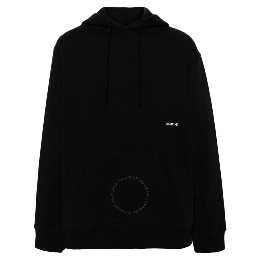 ★OAMC★ Organic Sweatshirt Black 23E28OAJ29COT00835001 OAMC OAMC Men's Black Graphic-Print Organic Cotton Hoodie
