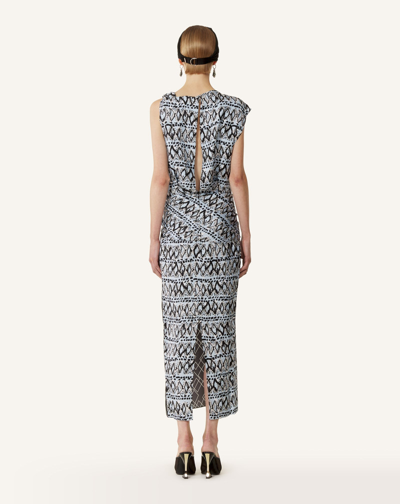 PRINTED SILK PATCHWORK DRESS 4