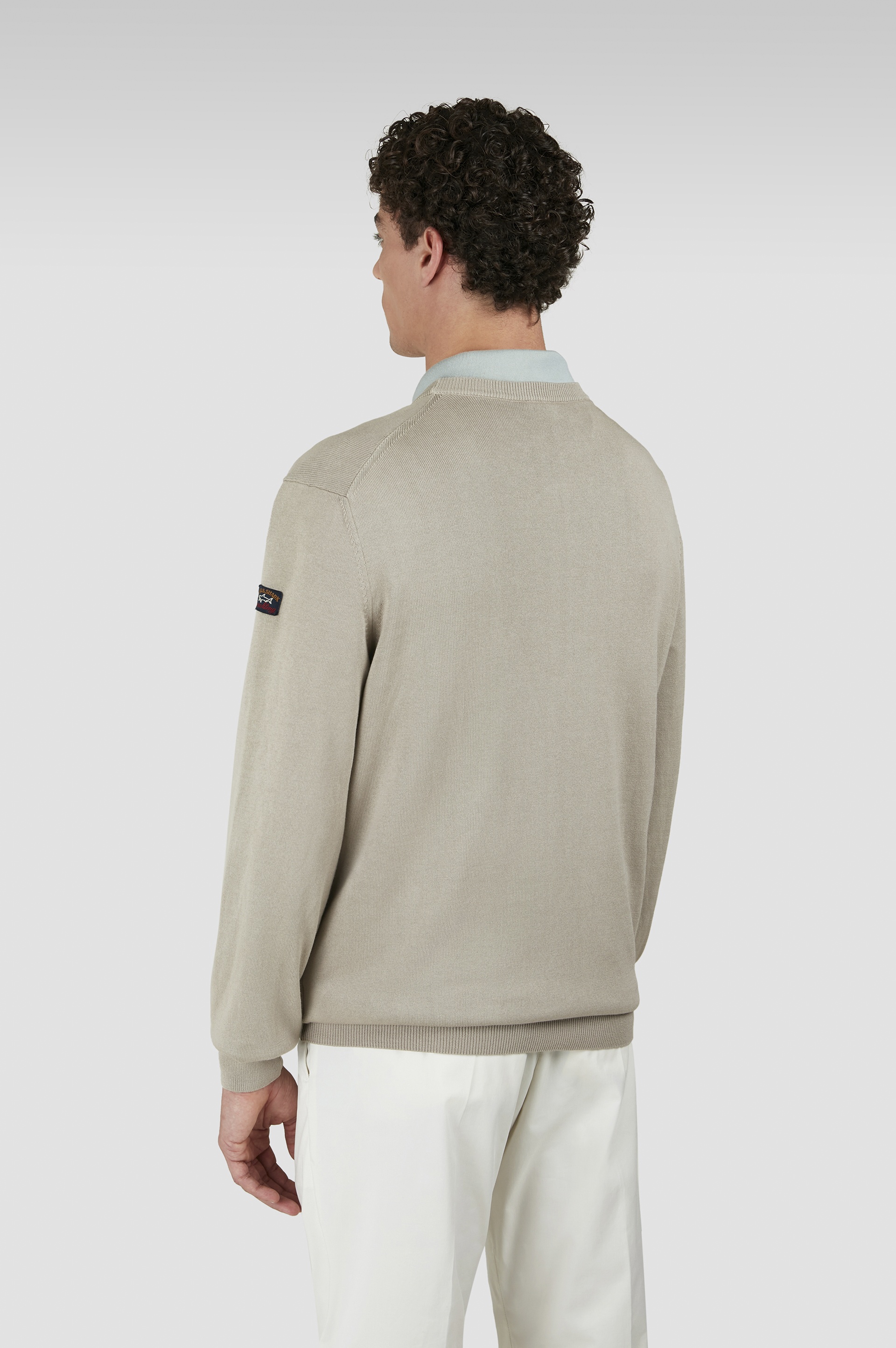 GARMENT-DYED PIMA COTTON CREWNECK SWEATER - 3