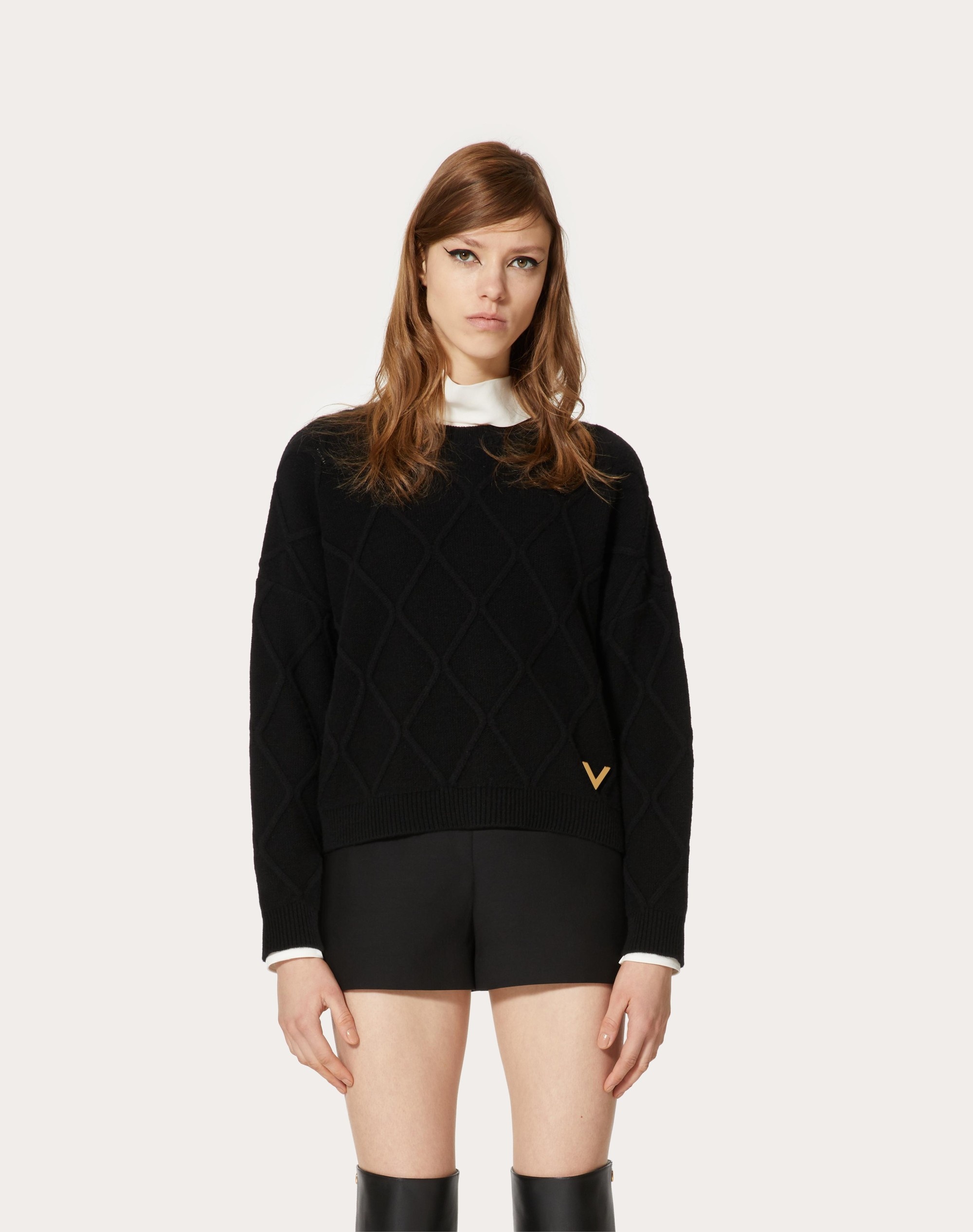 V GOLD WOOL SWEATER - 3