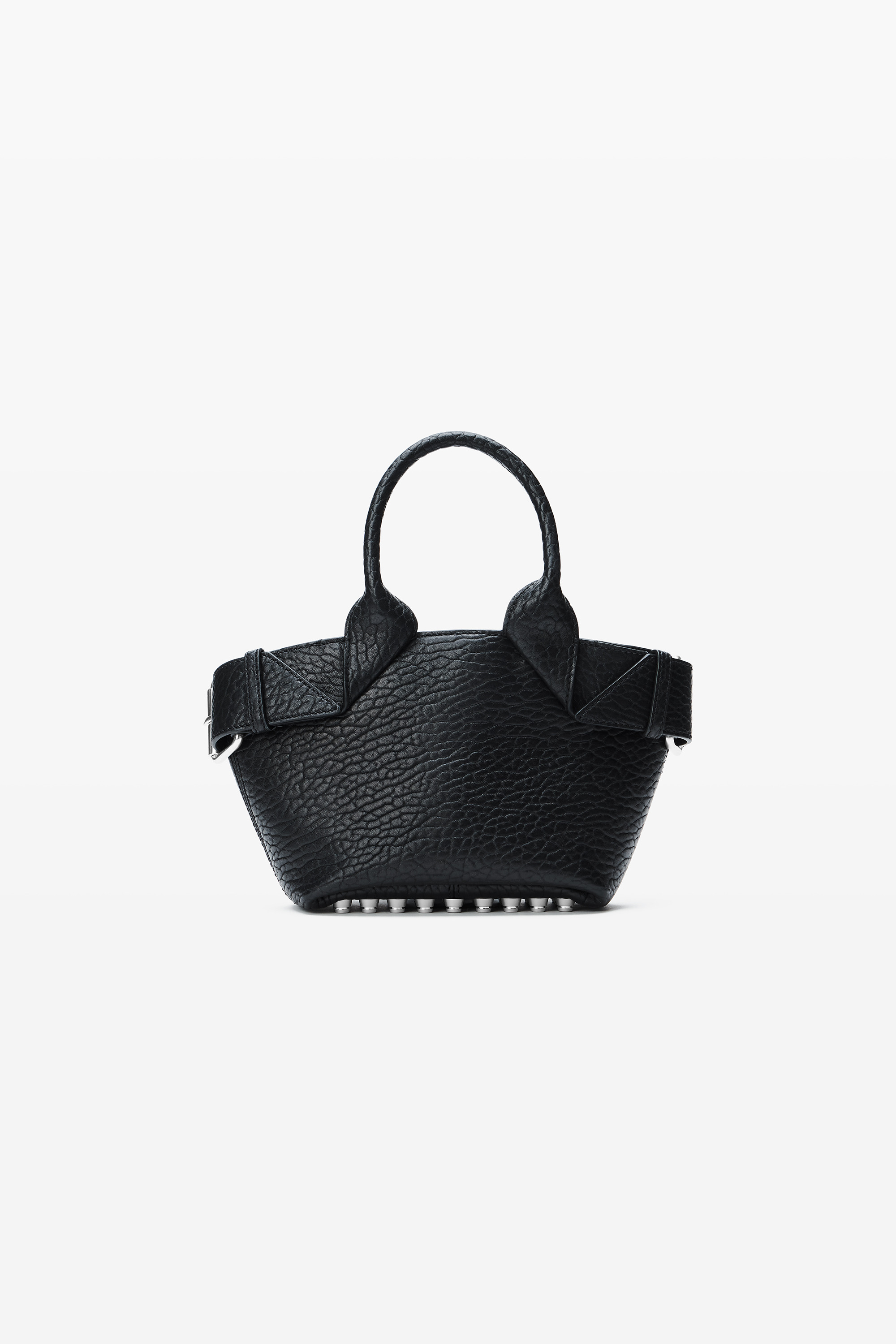 Black Small Leather Rhett Tote - 1